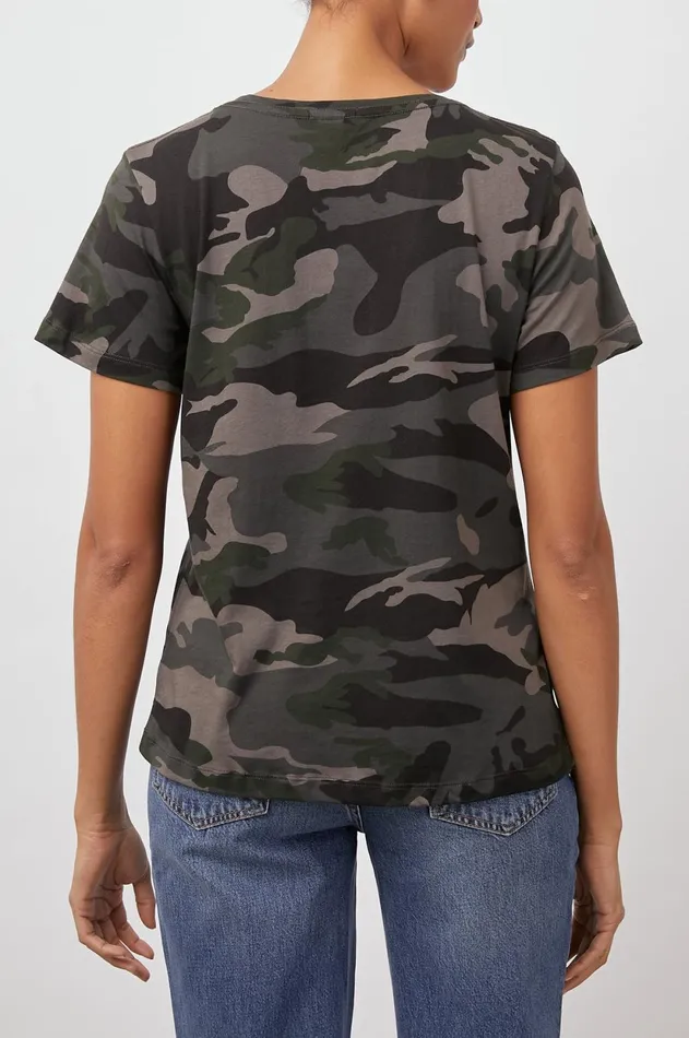 Tops Women Rails The Cara V Neck TShirt Forest Camo