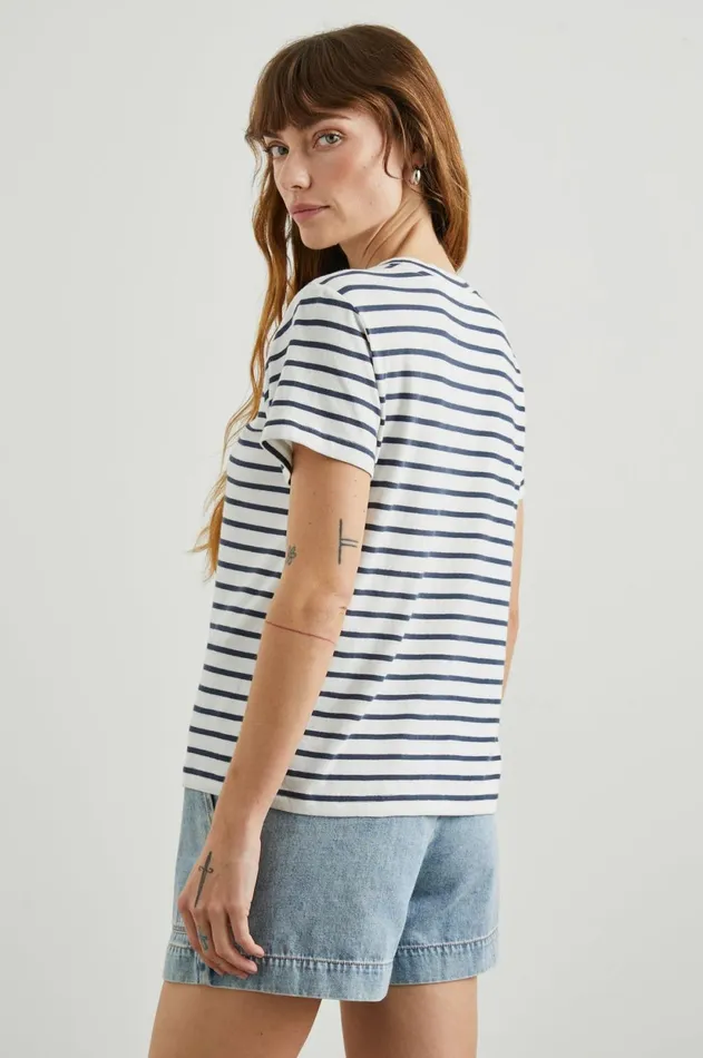 Tops Women Rails The Classic Crew TShirt Navy Stripe