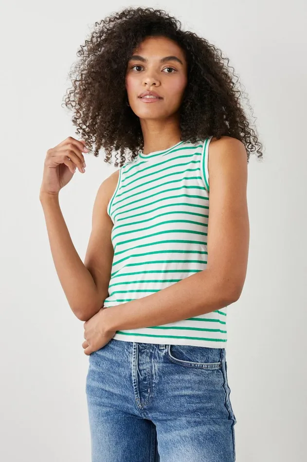 Tops Women Rails The Racer Tank Sailor Stripe Green