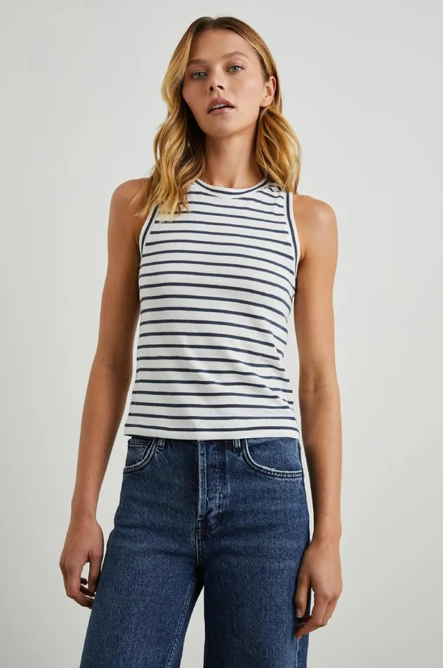 Tops Women Rails The Racer Tank Sailor Stripe Navy