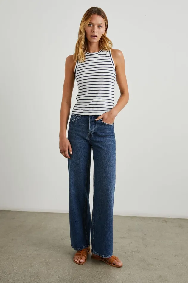 Tops Women Rails The Racer Tank Sailor Stripe Navy