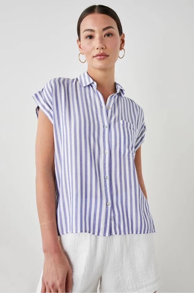 Tops Women Rails Whitney Shirt Blue White Stripe