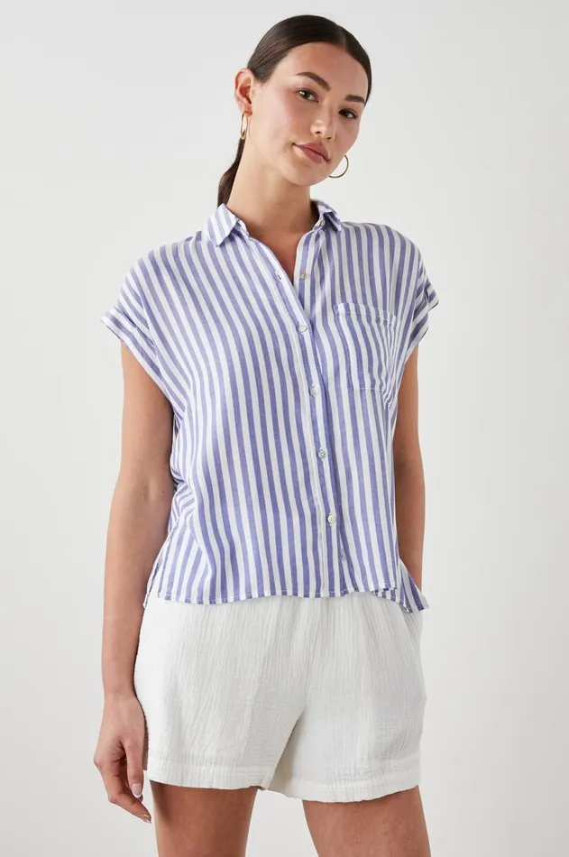 Tops Women Rails Whitney Shirt Blue White Stripe