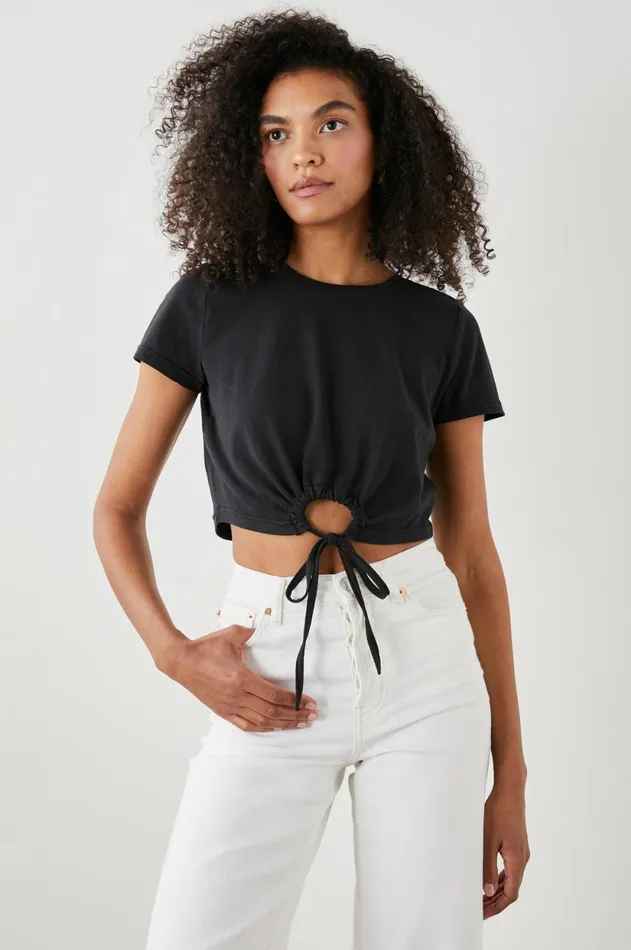 Tops Women Rails Zena TShirt Black