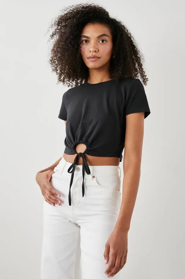 Tops Women Rails Zena TShirt Black