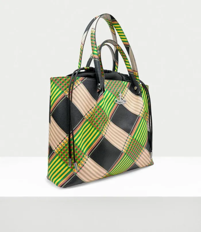 Totebags Women Vivienne Westwood Tina Tote Bag In CombatTartan