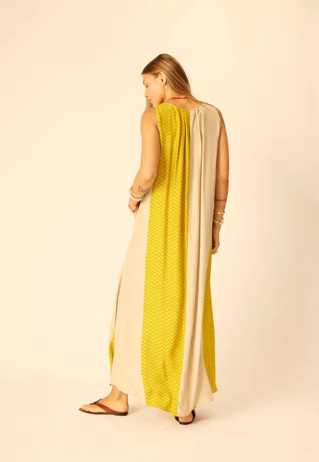 Tova Maxi Block Zigzag Tangerine Women Natalie Martin Dresses