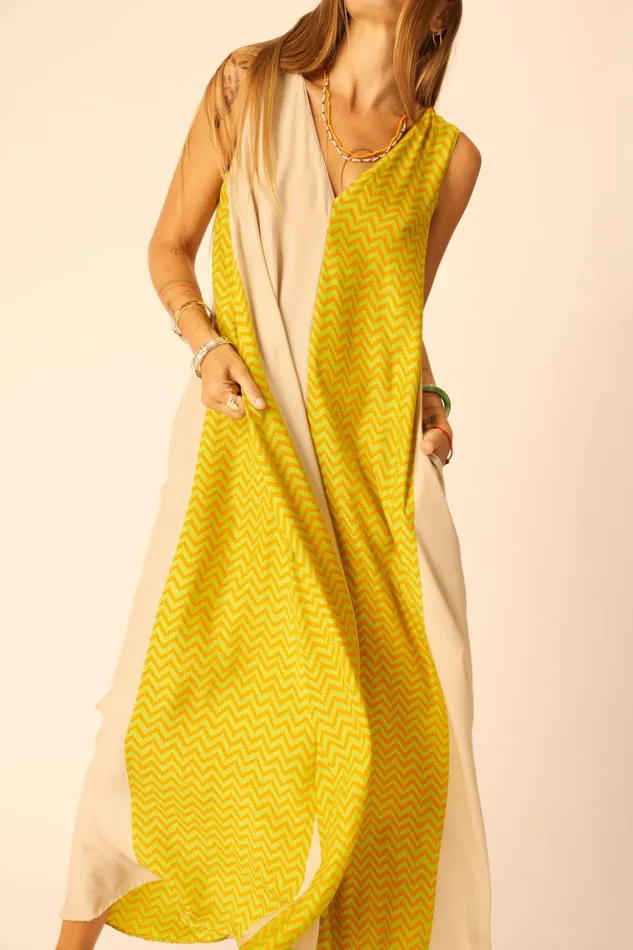 Tova Maxi Block Zigzag Tangerine Women Natalie Martin Dresses
