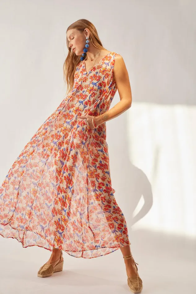 Tova Maxi Chiffon Watercolor Clemen Women Natalie Martin Dresses