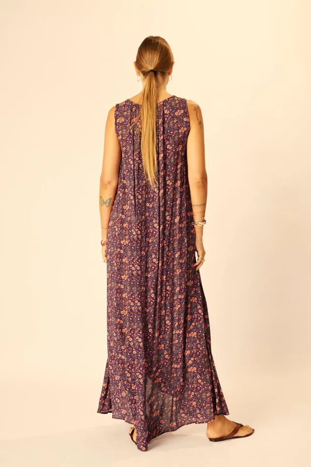 Tova Maxi Petite Fleur Aubergine Women Natalie Martin Dresses