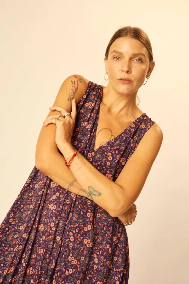 Tova Maxi Petite Fleur Aubergine Women Natalie Martin Dresses
