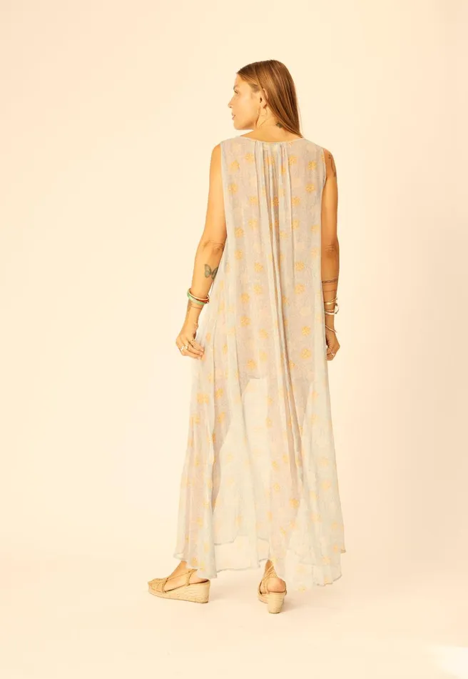 Tova Maxi Snowflake Tangerine Women Natalie Martin Dresses
