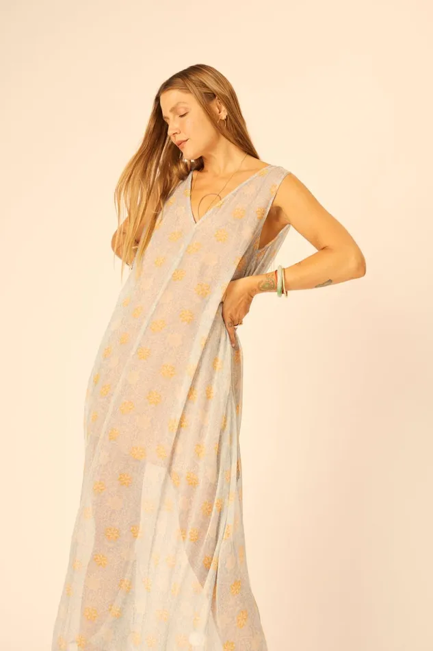 Tova Maxi Snowflake Tangerine Women Natalie Martin Dresses