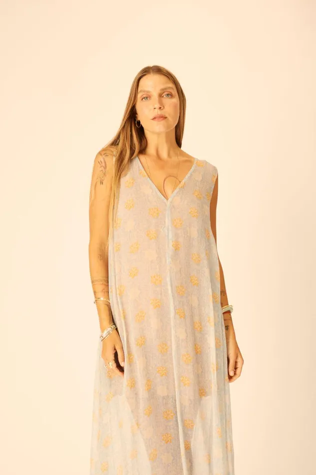 Tova Maxi Snowflake Tangerine Women Natalie Martin Dresses
