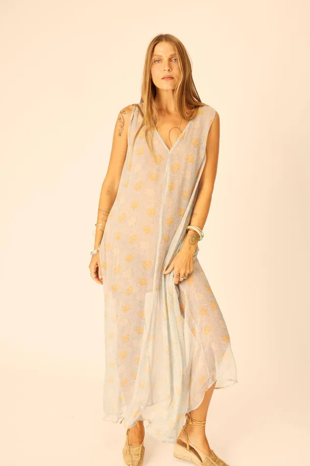 Tova Maxi Snowflake Tangerine Women Natalie Martin Dresses