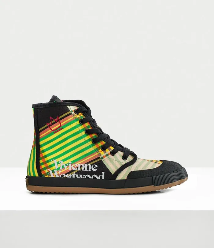 Trainers Men Vivienne Westwood HightTop Animal Gym Trainer In CombatTartan
