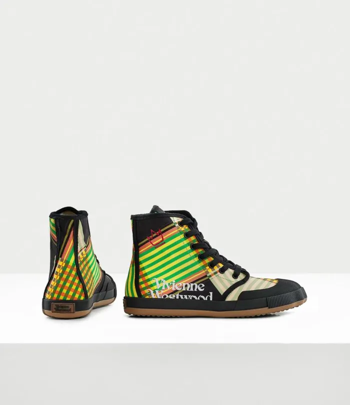 Trainers Men Vivienne Westwood HightTop Animal Gym Trainer In CombatTartan