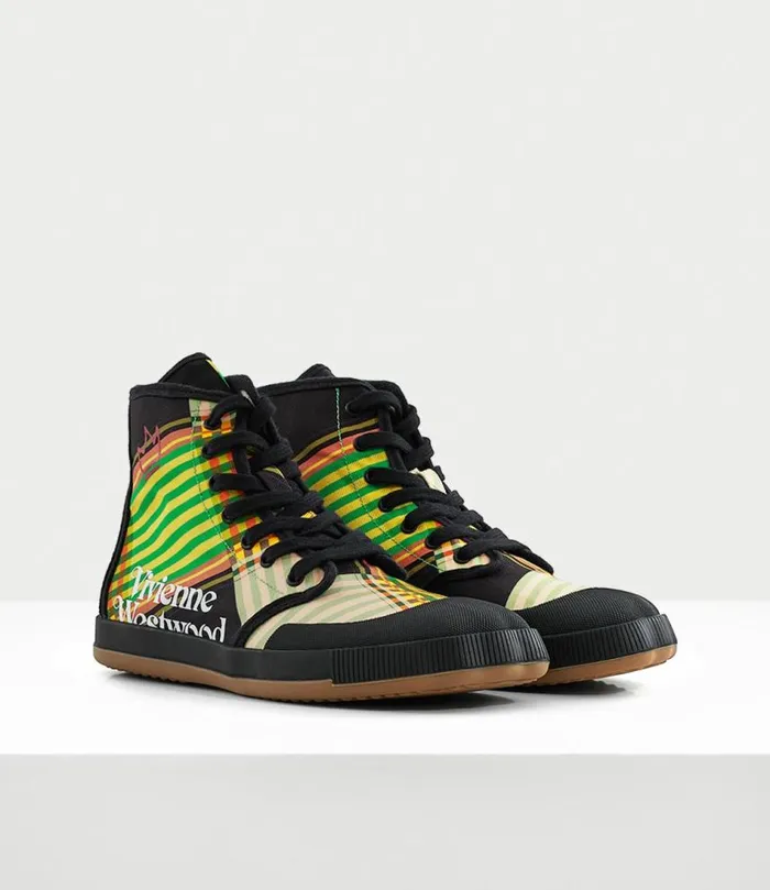 Trainers Men Vivienne Westwood HightTop Animal Gym Trainer In CombatTartan