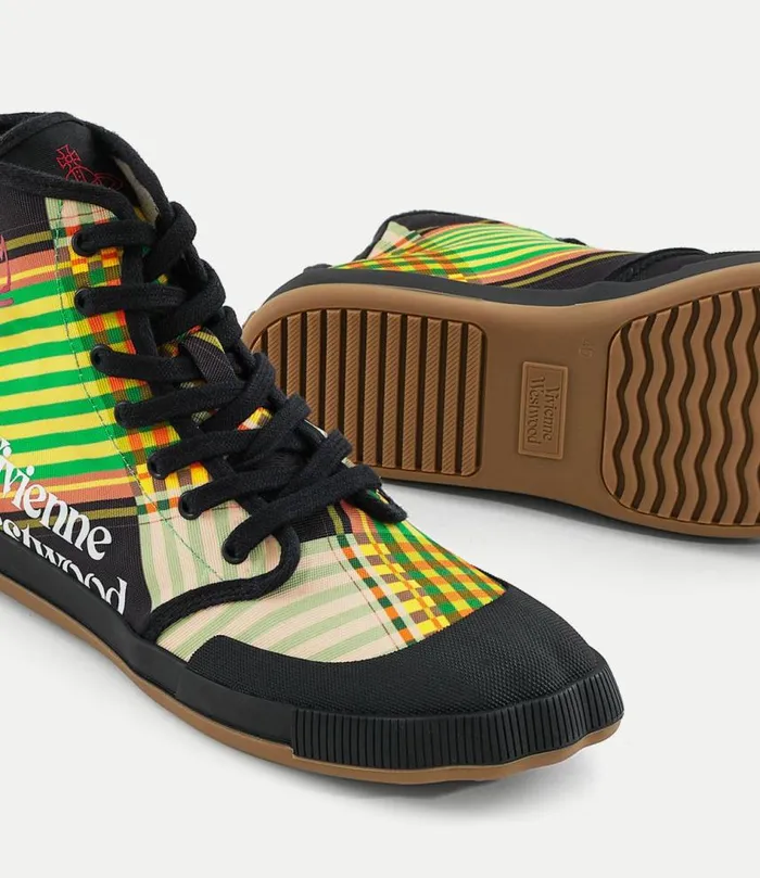Trainers Men Vivienne Westwood HightTop Animal Gym Trainer In CombatTartan