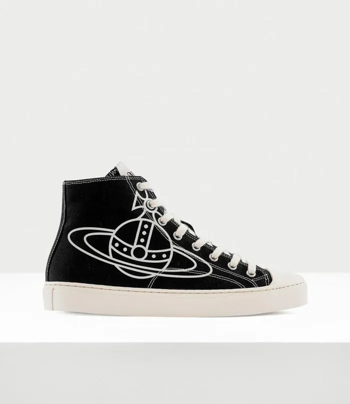 Trainers Men Vivienne Westwood Plimsoll High Top Canvas In Black