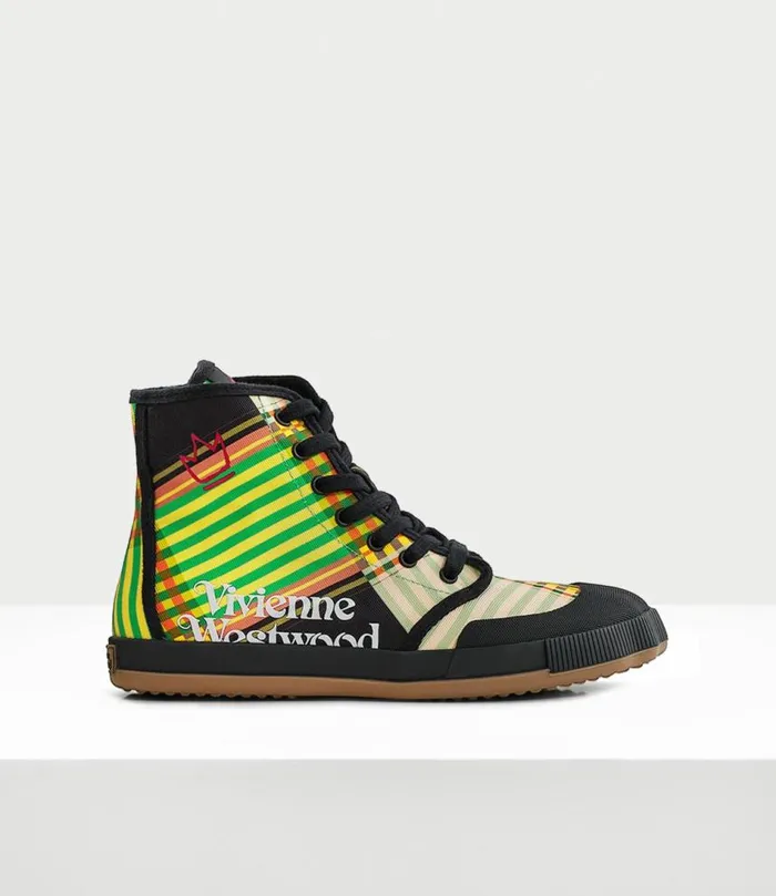 Trainers Women Vivienne Westwood HighTop Animal Gym Trainers In CombatTartan