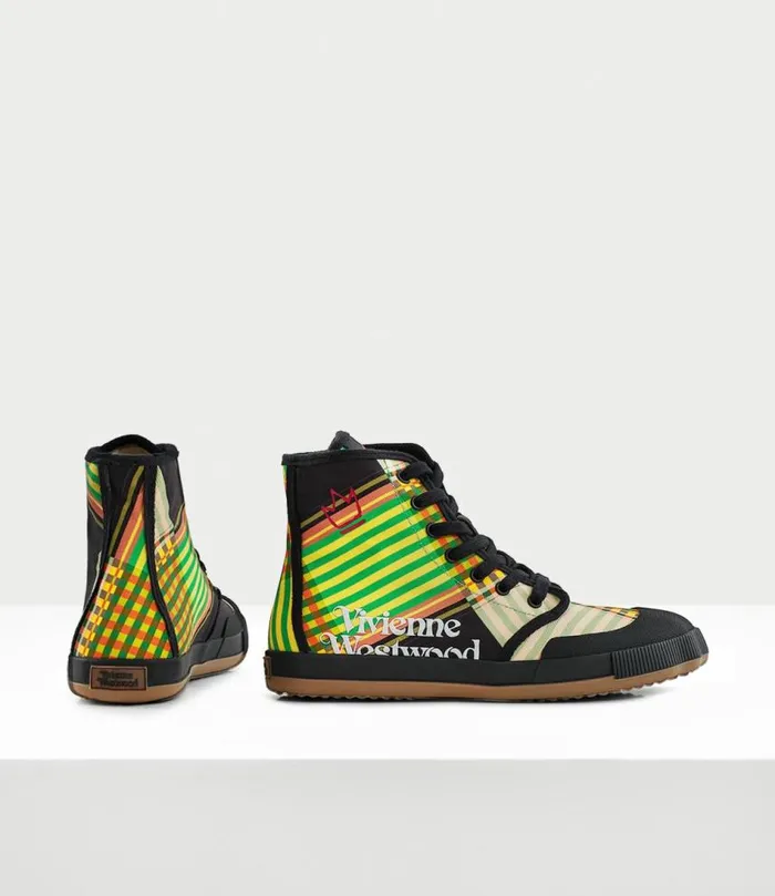 Trainers Women Vivienne Westwood HighTop Animal Gym Trainers In CombatTartan