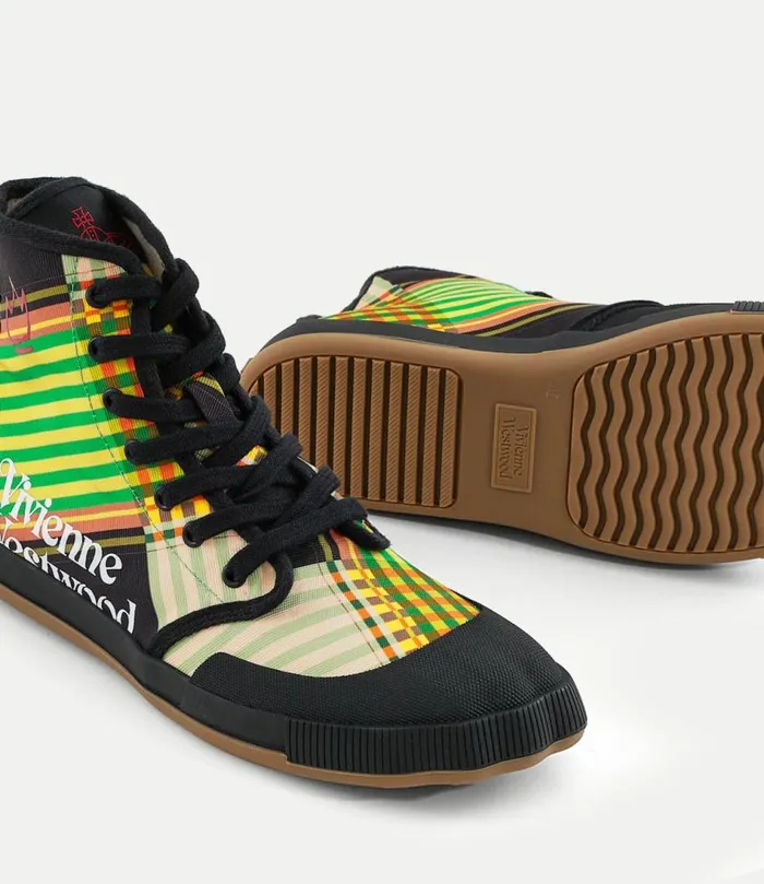 Trainers Women Vivienne Westwood HighTop Animal Gym Trainers In CombatTartan