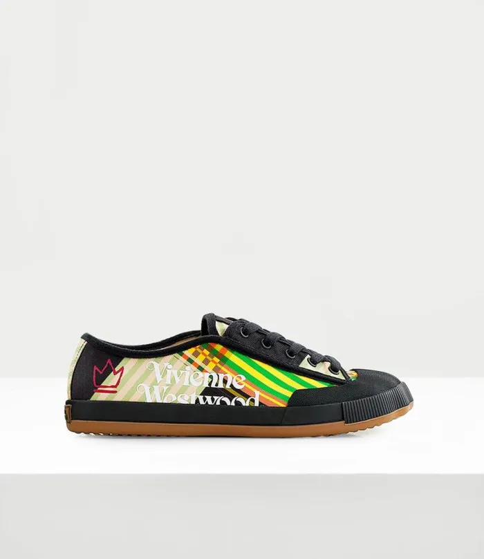 Trainers Women Vivienne Westwood LowTop Animal Gym Trainers In CombatTartan
