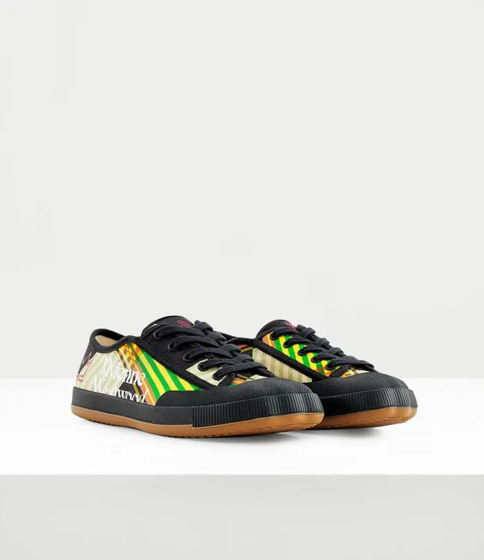 Trainers Women Vivienne Westwood LowTop Animal Gym Trainers In CombatTartan
