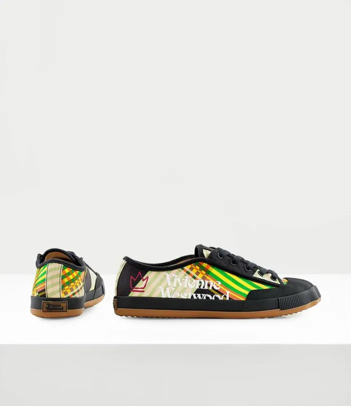 Trainers Women Vivienne Westwood LowTop Animal Gym Trainers In CombatTartan