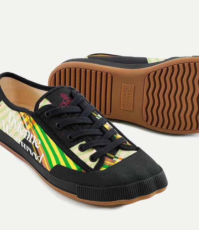 Trainers Women Vivienne Westwood LowTop Animal Gym Trainers In CombatTartan