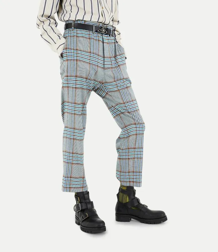 Trousers And Shorts Men Vivienne Westwood Cropped Cruise Trousers In Blue