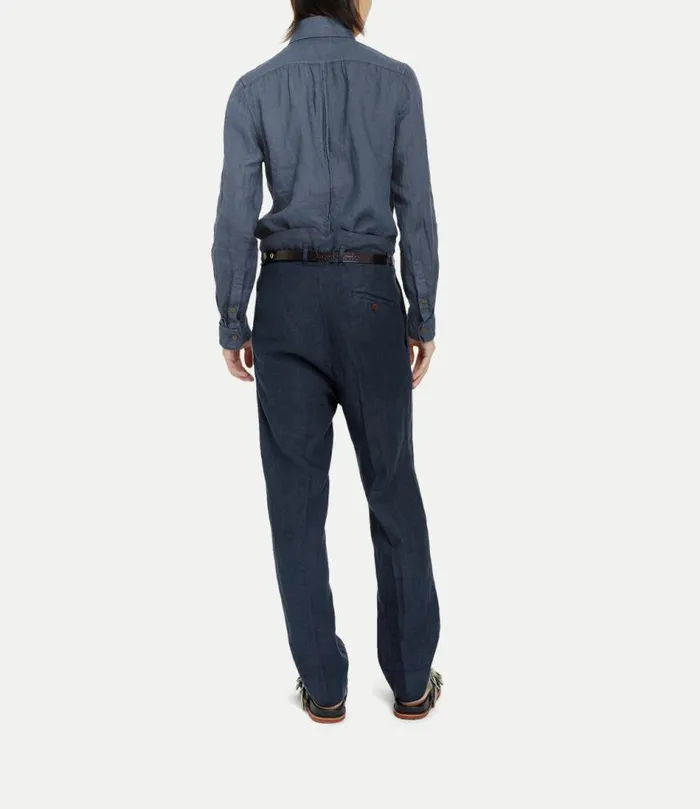 Trousers And Shorts Men Vivienne Westwood Cropped Cruise Trousers In Navy