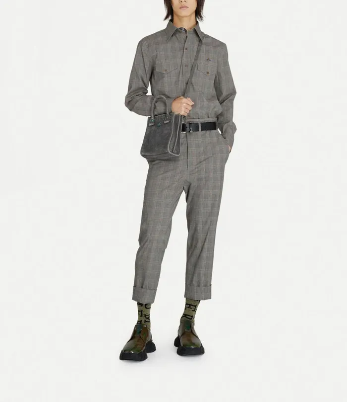 Trousers And Shorts Men Vivienne Westwood Cropped Cruise Trousers In PrinceOfWales