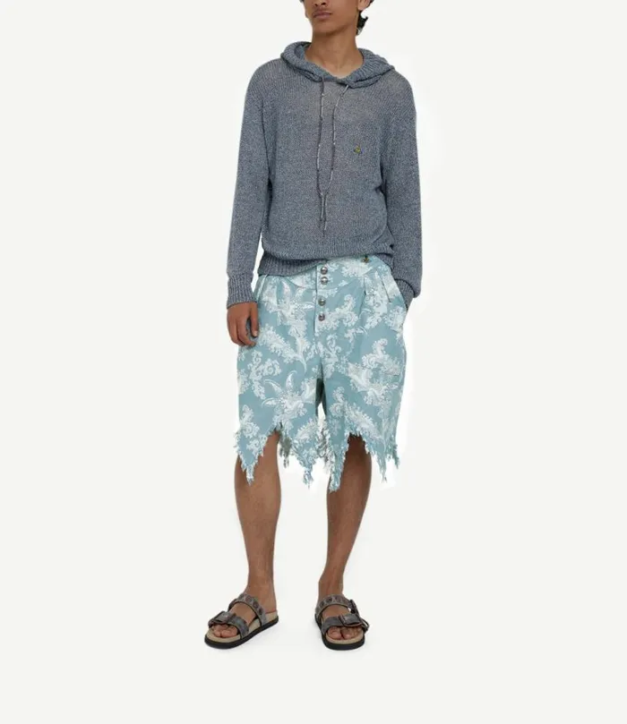 Trousers And Shorts Men Vivienne Westwood Distressed Romario Shorts In BlueCoral