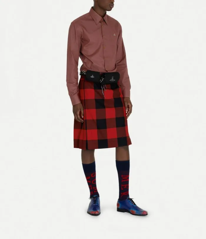 Trousers And Shorts Men Vivienne Westwood Kilt In RedBlack