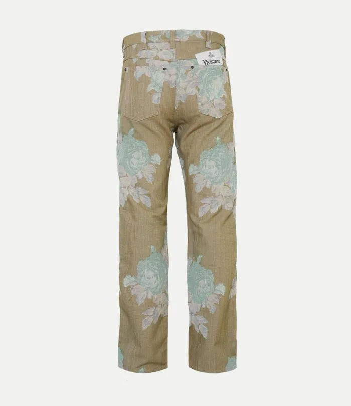 Trousers And Shorts Men Vivienne Westwood Ranch Jeans In Roses