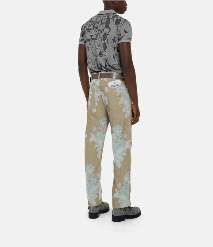 Trousers And Shorts Men Vivienne Westwood Ranch Jeans In Roses