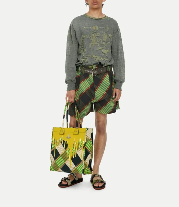 Trousers And Shorts Men Vivienne Westwood Wreck Shorts In CombatTartan