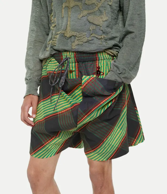 Trousers And Shorts Men Vivienne Westwood Wreck Shorts In CombatTartan