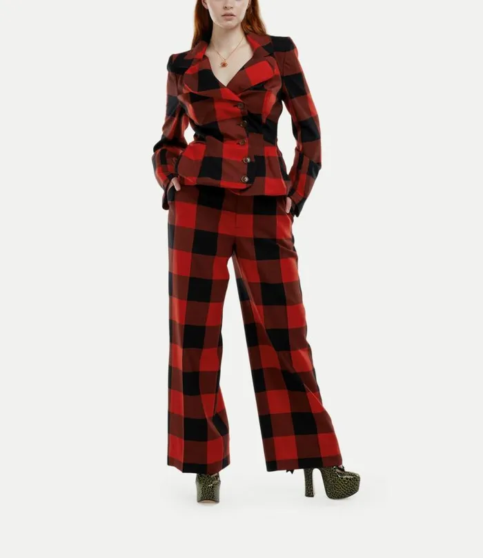 Trousers And Shorts Women Vivienne Westwood Lauren Trousers In RedBlack