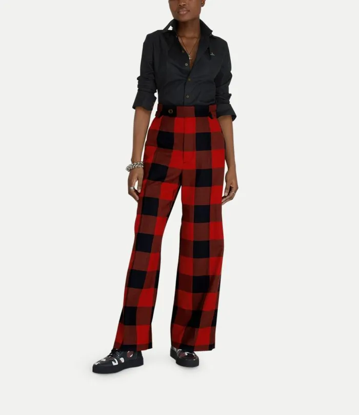 Trousers And Shorts Women Vivienne Westwood Lauren Trousers In RedBlack