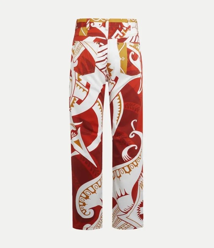 Trousers And Shorts Women Vivienne Westwood Ranch Jeans In BizarrePrintWhite