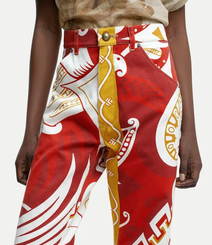Trousers And Shorts Women Vivienne Westwood Ranch Jeans In BizarrePrintWhite