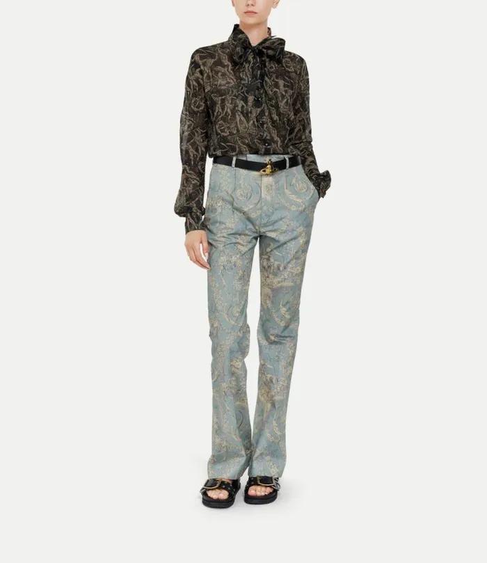 Trousers And Shorts Women Vivienne Westwood Ray Trousers In LightBlue