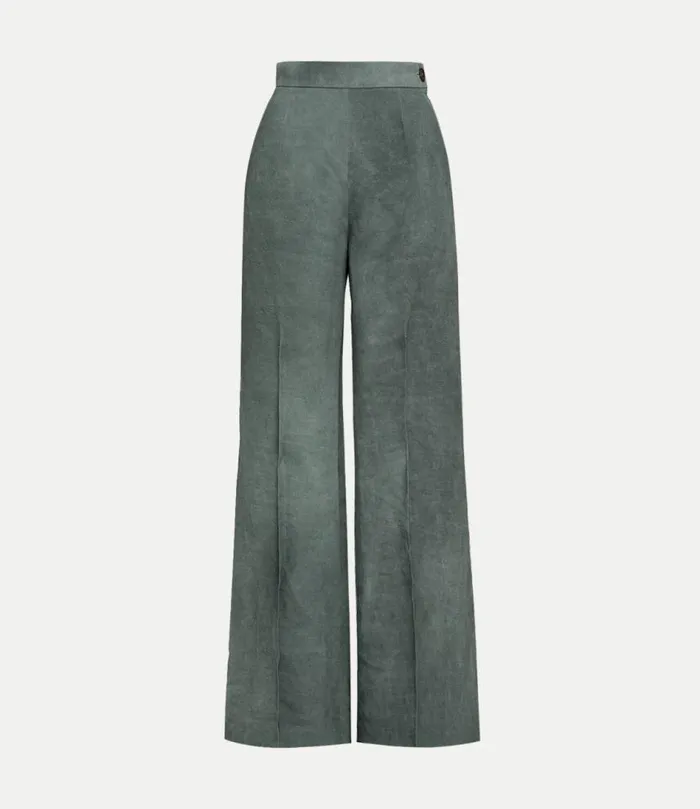 Trousers And Shorts Women Vivienne Westwood Wide Leg Trousers In DarkGreen
