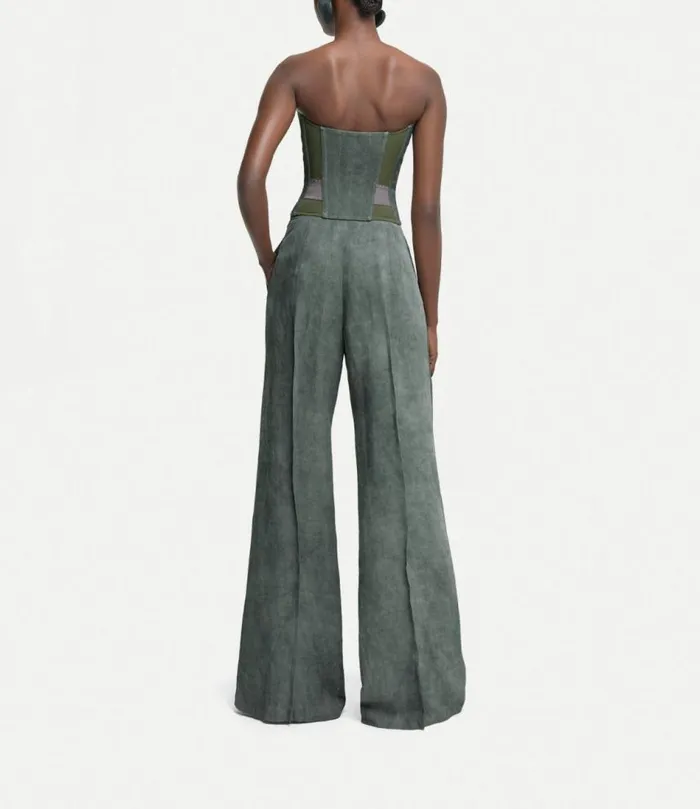 Trousers And Shorts Women Vivienne Westwood Wide Leg Trousers In DarkGreen
