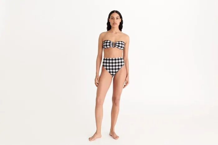 Twopieces Swimsuits Womens Eres Cube Bandeau Noirblanc 23h