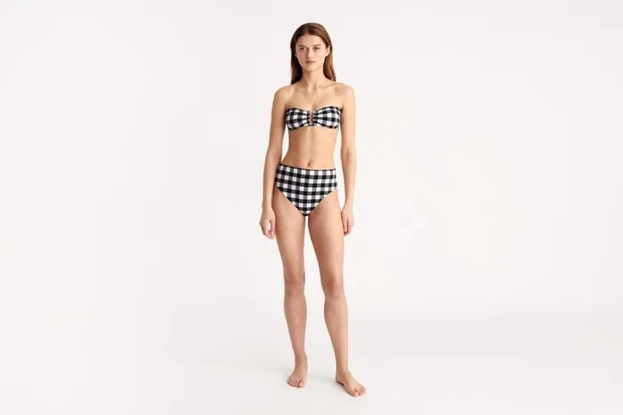 Twopieces Swimsuits Womens Eres Cube Bandeau Noirblanc 23h