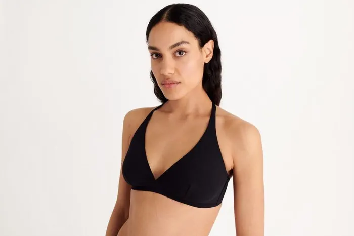 Twopieces Swimsuits Womens Eres Gang Fullcup Triangle Bikini Top Noir